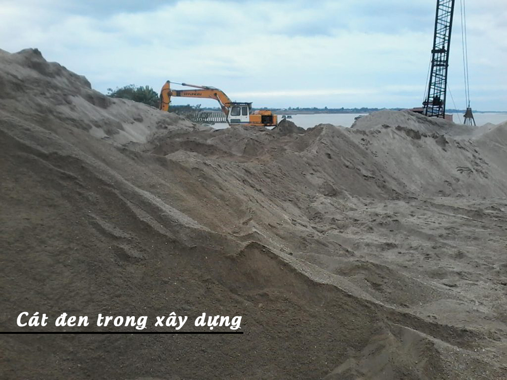 Cát đen dùng trong lĩnh vực xây dựng