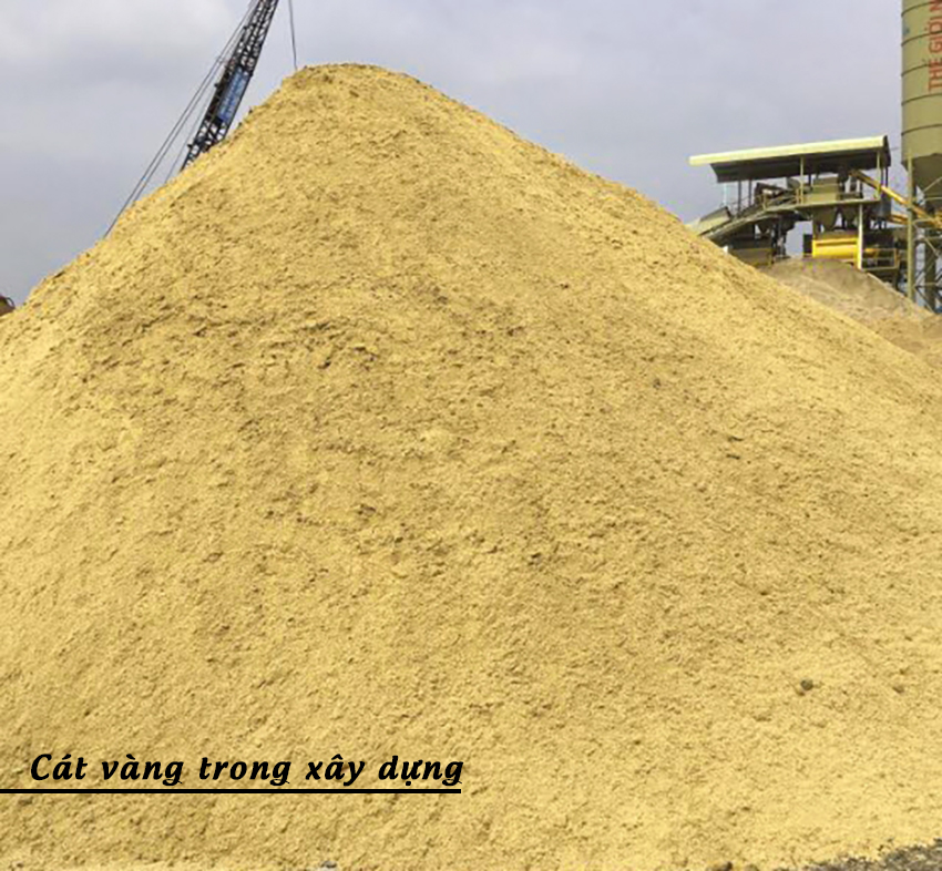 Cát vàng dùng trong lĩnh vực xây dựng